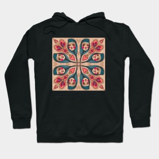 Butterfly Girl Kaleidoscope Viewer Blue Haired Lady Hoodie